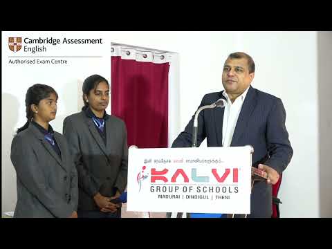 Cambridge Certification Ceremony | Mr.Manish Puri | Kalvi International Public School - Nagari, Mdu