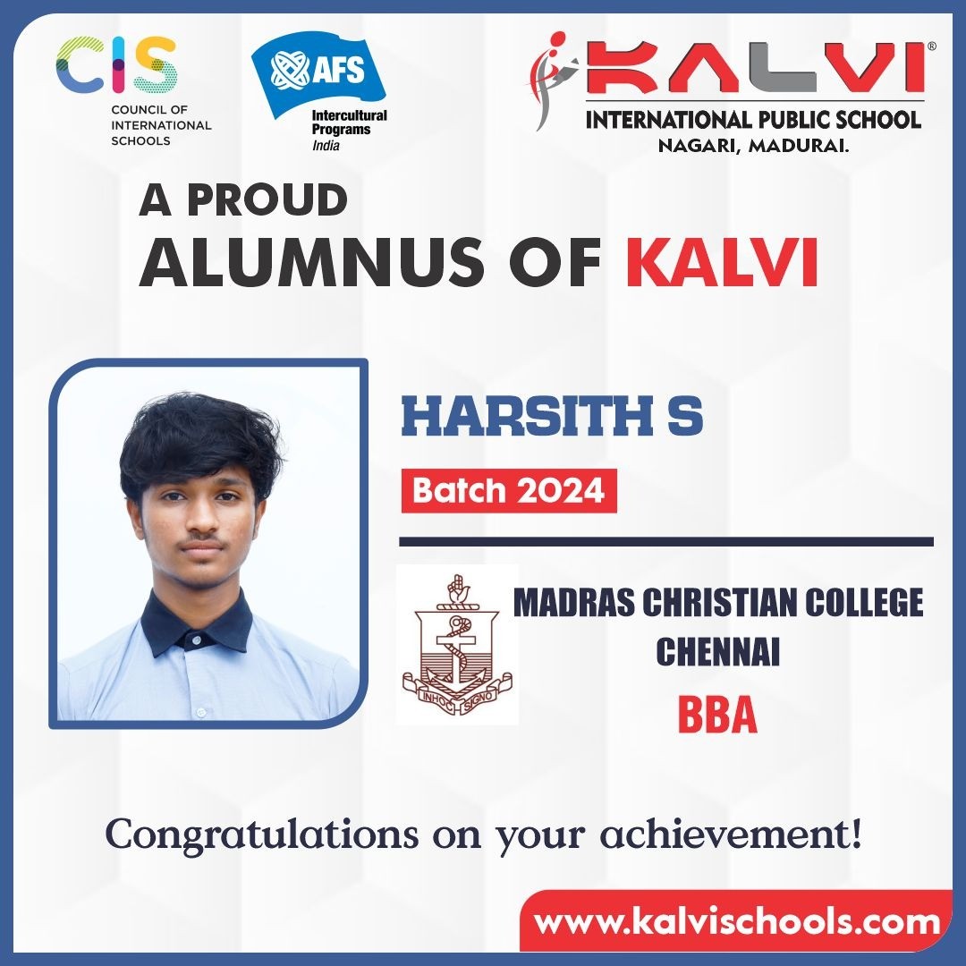 ALUMNA AND ALUMNUS OF KALVI