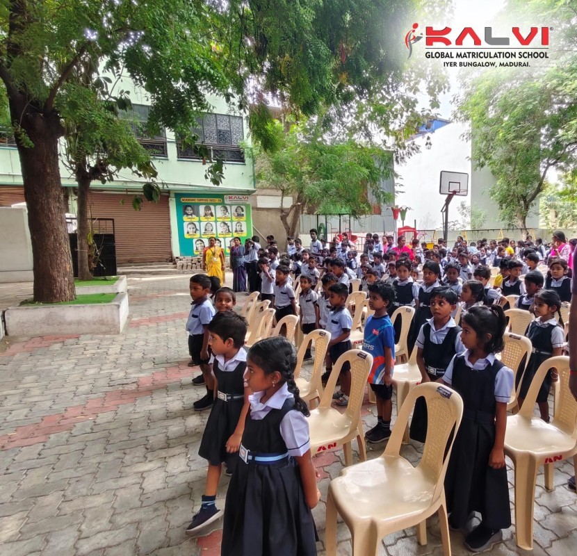 Kalvi School celebrated *Kamarajar Day* -  Kalvi Global Matriculation School, Madurai