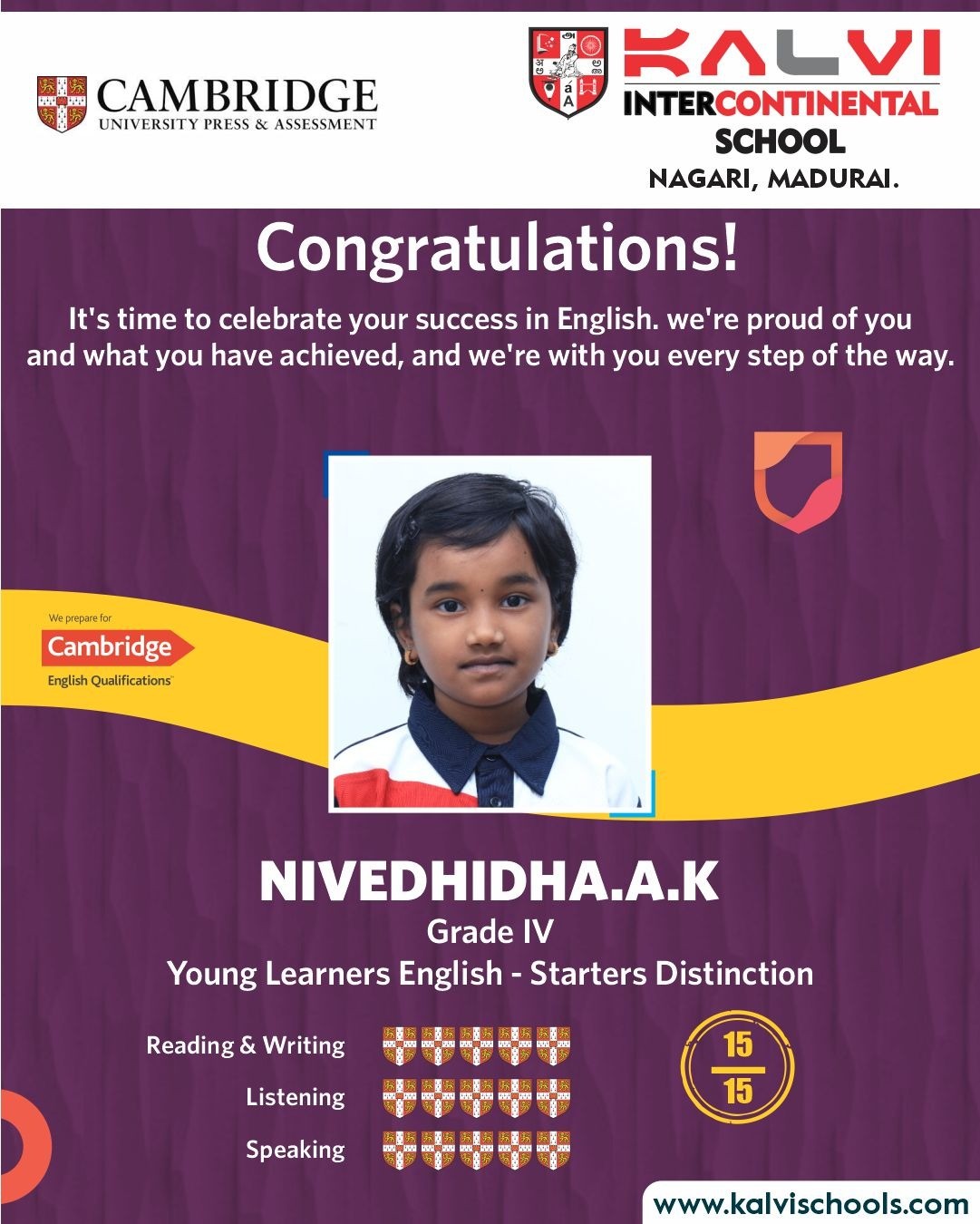 It's time to celebrate success in English - KIPS, Nagari