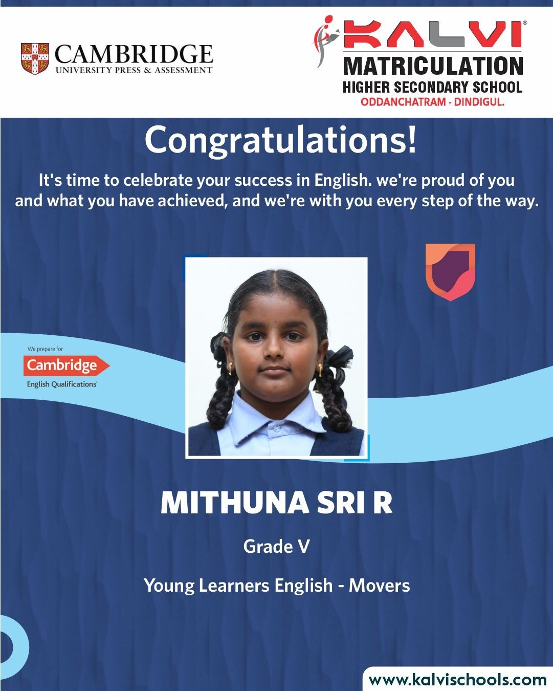 It's time to celebrate success in English  - ODC, Dindigul
