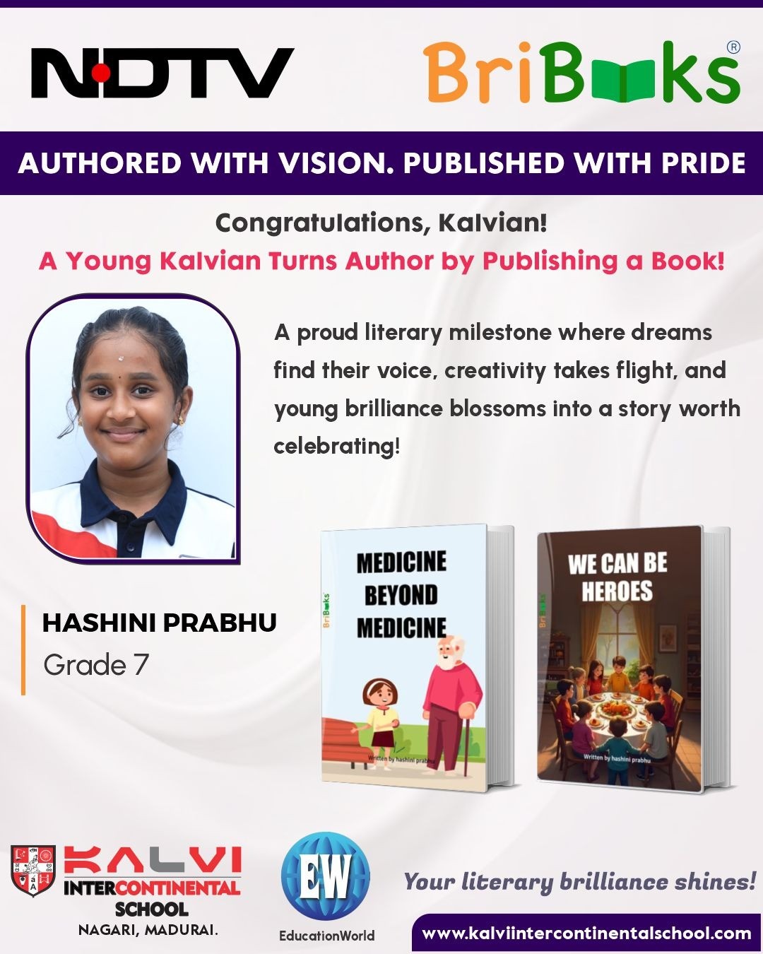 Congratulations, Kalvians! A Young Kalvian Turns Author by Publishing a Book!
